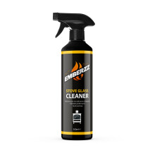 Emberzz - Stove Glass Cleaner - Dissolves Soot, Grease and Tar- Crystal Clear Glass - For Wood Log Burner - 500ml