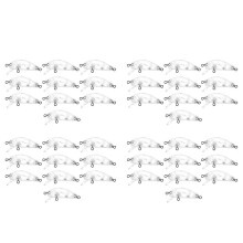 40Pcs Fishing Lure Body 5cm 2.7G Unpainted Crankbait Vib Minnow Wobblers Hard Bait Blank Lures