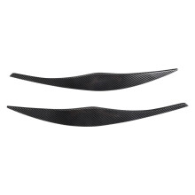 Para Serie 3 E90 E91 320I 330I 2005-2012 Cubierta de Faro Delantero Tira de GuarnicióN Cubierta de Ceja Adhesivo Embellecedor Fibra de Carbono