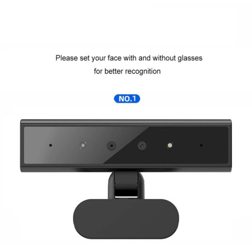 Webcam 2K 4MP con Riconoscimento Facciale e Microfono per L'Accesso Tramite per Windows Hello, Ideale per Computer Portatili. 2