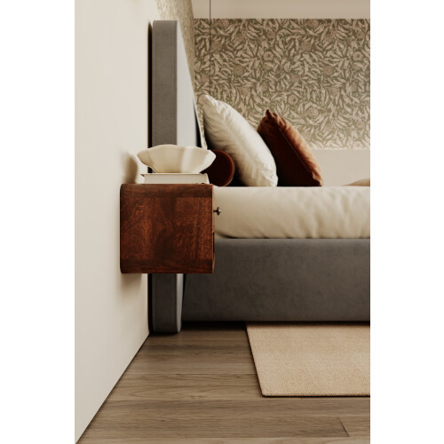 Wall Mounted Mini Bedside Table with Open Shelf 2
