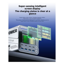 MECHANIC G-POWER 115W Oplaadstation met USB C & USB A Poorten PD QC3.0 GaN Display voor Telefoon Laptop Tablet Reparatietool EU Stekker