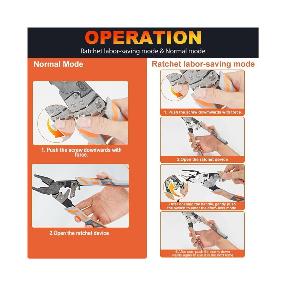 Wire Pliers Industrial Grade Preferred Pliers, Durable Chromium Vanadium Steel, Suitable For Wire Cutting, Screwdriver 6034056954059