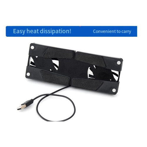 USB Powered Foldable Laptop Cooling Pad with Dual 60mm Fans Adjustable Notebook Cooler Stand Bracket for PC Computer 2
