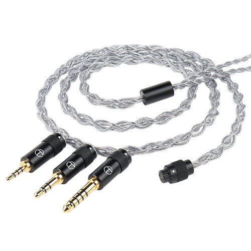 HIFI Headphone Upgrade Cable 3in1 2.5+3.5+4.4mm Plug 4 Core Copper Silver Mixed Upgradable B