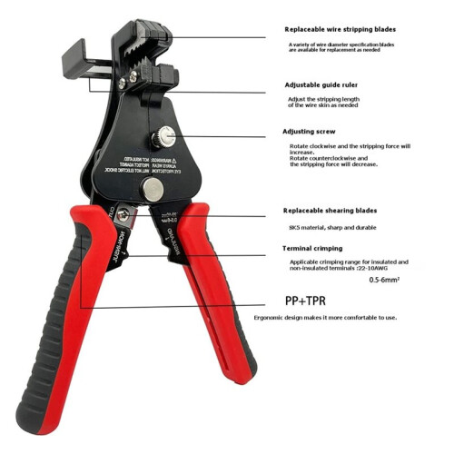 Multi-Function Wire Stripper & Crimper, Automatic Self-Adjusting Cable Cutter for Electrical Coaxial Wire 2