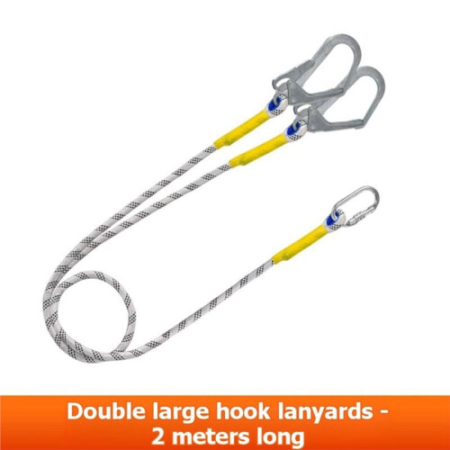 Outdoor Heavy Duty Safety Rope Secure Locking Fall Arrest System Safety Rope 2M with Hook Connector 1