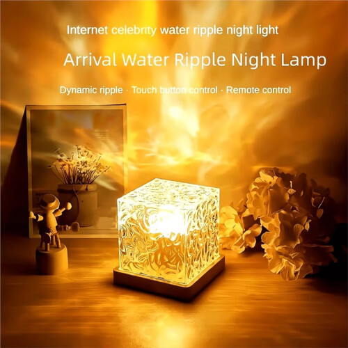 16Colors Wave Projector Light Touch LED Night Light Remote Dimmable Auto Rotating USB Powered Gift Party Decoration 1