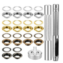 200 Stück Metallknöpfe mit Andruckwerkzeug, Ösen- und Nieten-Set, Montagewerkzeug-Set für Canvas-Gürtel, Bastelprojekte und DIY-Projekte