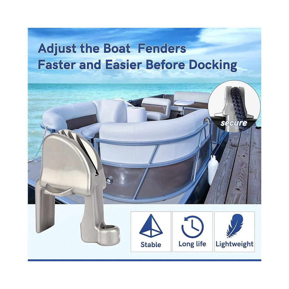 4 Pcs Boat Clips, Adjustable Pontoon Boat Square Rail Cleats/Clips/Hangers For Pontoon Bumpers, Pontoon 6031791428944
