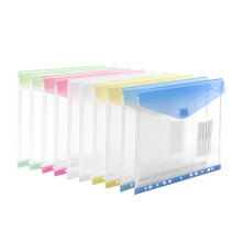 11-Hole Binder Pockets,Fits Letter / A4 Size for 2/3/4 Ring Binder,Plastic Expanding File Folders,200-Sheet Capacity