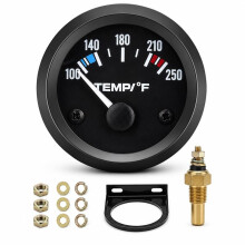 Medidor de Temperatura da Água de 2", 100-250, Medidor de Temperatura da Água, Medidor de Temperatura para DC12V com Display de Indicador de Luz LED