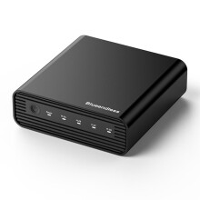 Blueendless 4-Bay M.2 NVMe SSD-Gehäuse, 40 Gbit/S USB4, Externes Festplattengehäuse, 32 TB, Aluminium-SSD-Dock für und Windows, EU-Stecker