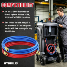 10FT 34722 per Tubi HVAC Robinair Set Rosso & Blu R-134A Enviro Guard 34788 34288 34134Z Attacco 14MM Maschio 1/2 Pollice