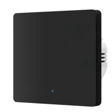 EU Tuya WiFi Button Wall , Alexa Voice App Remote Home Light Three-Way Single Control Black