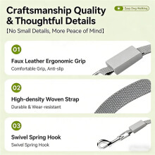 Retractable Pet Leash with Adjustable Wrist Strap for Small Dogs and Cats, Durable Nylon Cord,  Design