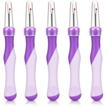 5 Pack Needle and Thread Seam Ripper Sewing, Ergonomic Non-Slip Handle Seam Rippers for Hand Sewing, Knitting