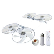 Luce A Soffitto con Ventilatore A LED, Lumaca nel Ventilatore A Soffitto con Attacco E27, Telecomando, LED Dimmerabile A 3 Colori, per Vari Scenari