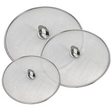 3-Pack Stainless Steel Splatter Guard Set, - Prevent Burns, Oil , and Mess in Kitchen