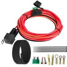 Elektrische Brandstofpomp Relay Kit, 40AMP Waterdichte Zware Relay Bedrading Harness met Nylon Draad Looms & Lange Draden 30247