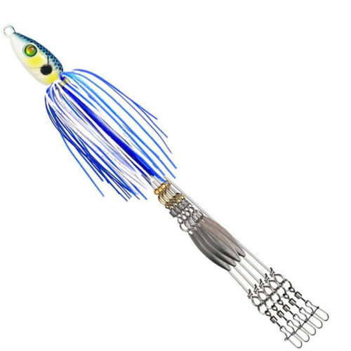Spinner Alabama Rig Angelköder Regenschirm Angelruten Köder 5 Arm Spinner Weichköder Rig für Barschangeln Köder Rigs E