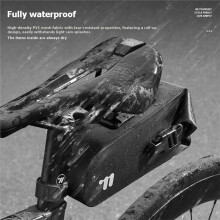 WEST BIKING Borsa da Sella Impermeabile con Rilascio Rapido, Borsa per Sella Bici, Borsa Riflettente per Ciclismo, Pouch per MTB e Bici da Strada