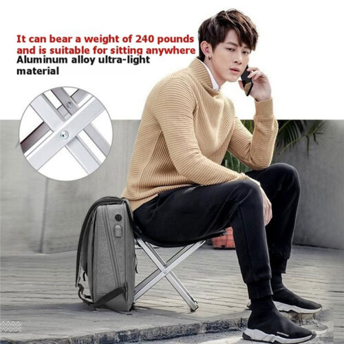 Foldable Business Backpack Chair Large Capacity Usb Rechargeable Backpack Multifunctional Business Casual Backpack 1