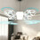 Led Ceiling Fan Light, Snail in Ceiling Fan with Light E27 Socket, Remote, 3-Color Dimmable Led, for Various Scenarios 2