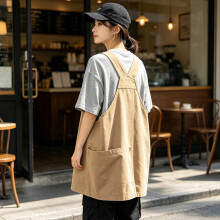 (2) Cotton Vest Apron New Baking Kitchen Catering Milk Tea Coffee Shop Pet Shop Workwear Work Clothes Large Pockets Home Apron