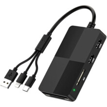 -Kartenleser Hub 3in1 Multi-Speicherkarte mit USB, USB-C + für -Schnittstelle + USB 3.0 /TF/CF/Micro-/XD/MS Kartenadapter