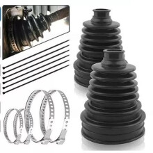 Car Inner Tie Rod Boot Kit with Boot Clamp Pliers, Pinion Boots Keeps Steering Parts Includes Ties/Clamps