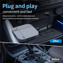 Boîte AI Intelligente de Voiture 4+32G Dual Wifi pour Android Wireless CarPlay pour Android Auto 4.2 Adaptateur CarPlay de Fil à Sans Fil