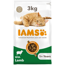 IAMS Adult Complete Dry Cat Food Lamb 3kg - Supports Strong Immune System