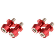 4X Motorrad CNC Schwinge Schwinge Spule Schieber Schieber Stand Spulen 10mm für   250 ER6 Z 250 ER6F - Rot
