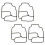 4X 11421719855 New Oil Filter Gasket for  E46 E60 E65 E83 E53 E85 X3 X5 M50 M52 M54 Engine 1