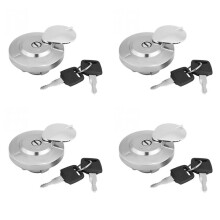 4X Motorcycle Aluminum Fuel Tank Cap with 8 Keys Motorbike Gas Tank Cover for Shadow VLX VT 600 Rebel 250