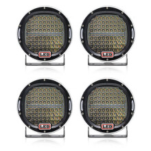 4X 7 Inch 300W Offroad LED Work Light Bar White+Amber, Round Spotlight Car Work Lamp for Truck 4WD 4X4 ATV UTV SUV