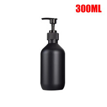 (300ML) Matte Black Liquid Soap Dispenser Refillable Shampoo Conditioner Body Lotion Container for Bathroom Supplies Hotel