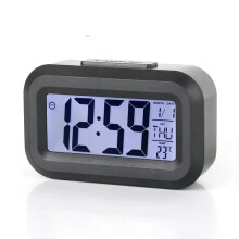 (Classic Black) Cartoon Music Stopwatch for Studying Time Management Date Countdown Timer Digital Table Clocks Reminder Desktop Alarm Clock