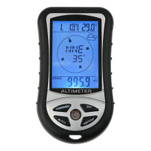 Bussola Digitale LCD Multifunzione per Escursionismo All'Aperto, Altimetro, Barometro, Termografo, Orologio