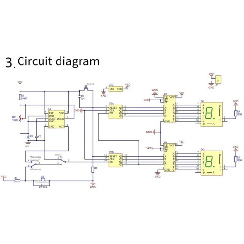 DIY Counter Circuit Kit DIY Soldering Practice Kit for Electronic Skills Training DIY Circuit Board Assembly Debugging 1