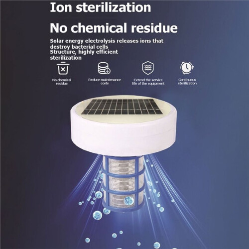 Solar Pool Ionizer Copper Pool Ionizer Solar Powered Floating Pool Water Purifier System Above Ground Inground Pools