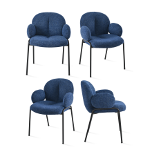 (Blue, Set of 4) GOEURVANT Dining Chairs