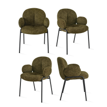 (Tudor Brown, Set of 4) GOEURVANT Dining Chairs