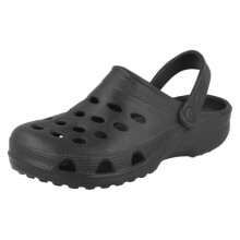 (Navy, UK 11 Child) (Black, UK 11 Child) Childrens Unisex Spot On Clogs With Ankle Strap