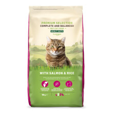 by Amazon Complete Dry Cat Food with Salmon & Rice for Adult Cats, 1 Pack of 10