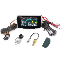 3 In1 LCD Car Digital Gauge Voltmeter/Oil Pressure/Water Temp Universal Multi-Functional Car Truck LCD Meter