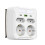 Wall Socket Power Strip with Light 4 AC Outlets 2 USB  1 Type-C Charger  for Home Power Socket-EU Plug White 1