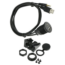 New USB3.0 and 3.5mm Male and Female Instrument Panel Waterproof Entrance Installation Cable, for Ships, Automobiles
