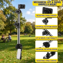 Universal 360 Adjustable Scalable Umbrella Holder for Chair - Umbrella Holder for Stroller, Beach Chair